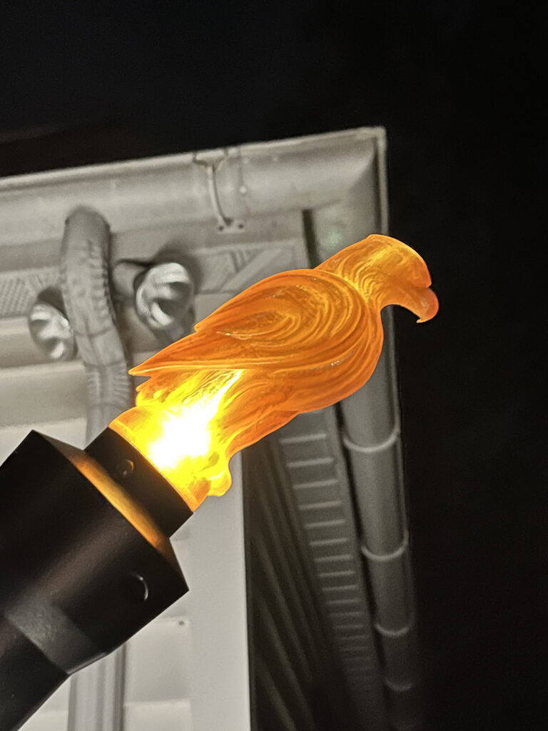 translucent eagle finial